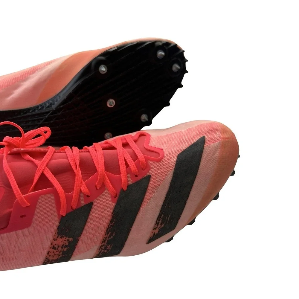 Adidas Adizero Track Spikes Shoesj Mens Size 11 Pink Black Sprint Racing EG6190